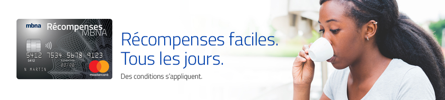Carte de crédit MBNA avec récompenses