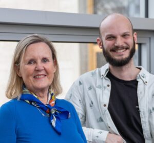 Nathalie Pratte et le boursier Louis-Vincent Grand'Maison